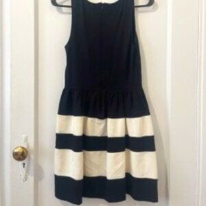 Color Block Black and White Dress